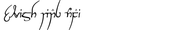 Elvish Ring NFI font preview